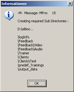 Erzeugung der erforderlichen Unterverzeichnisse