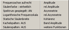 Neurofeedback - Funktionsauswahl